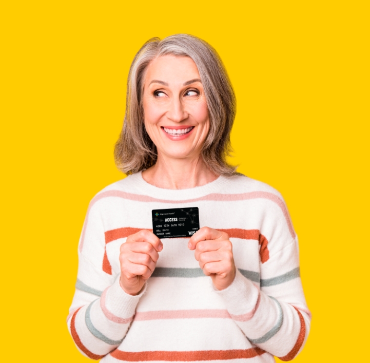 Senior man with Alignment black card